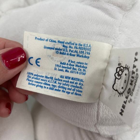 Build A Bear Hello Kitty Sanrio Plush Cat White Stuffed 19 Inch NO BOW - Picture 12 of 14